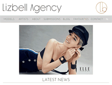 Tablet Screenshot of lizbellagency.com